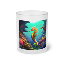 Load image into Gallery viewer, Frosted Glass Seahorse Mug by Aqua Kult™
