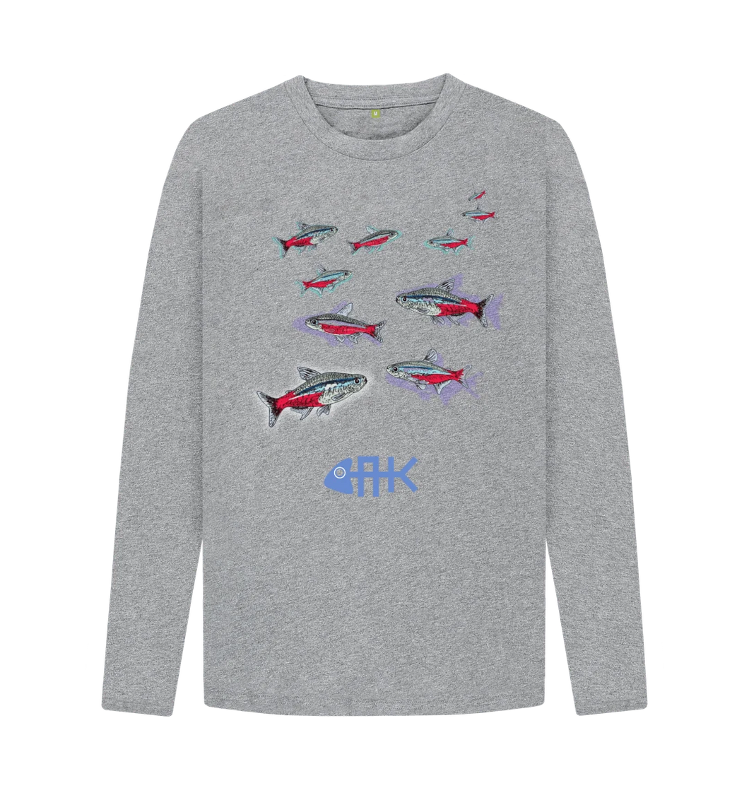 Neon Tetra Long Sleeved Tshirt - Grey