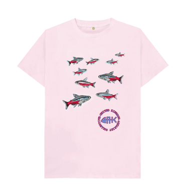 Neon TetraNeon Tetra T-shirt - Unisex Tropical Fish T-shirt - Aquarist Collective in pink