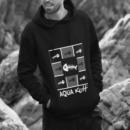 Fish Tiles Hoodie - Black