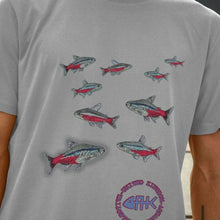 Load image into Gallery viewer, Neon Tetra T-shirt - Aquarist Collective close up
